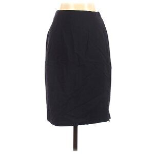 EUC Jenne Maag Womens Knee Length Lined Pencil Skirt Black Size 6 Zipper Slit